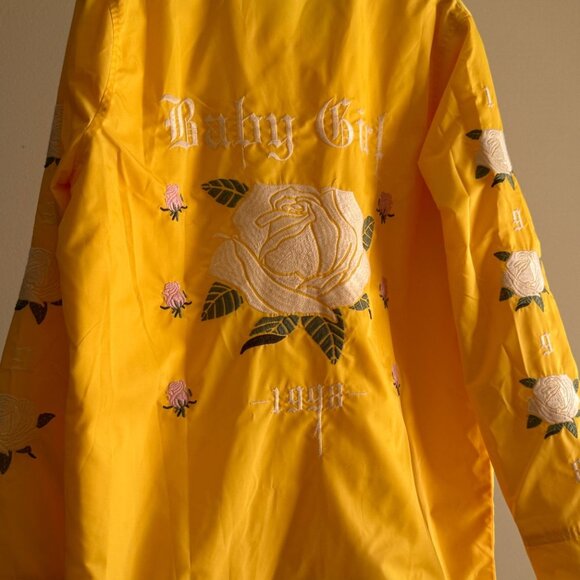 Kendall & Kylie Jacket Yellow Baby Girl Rose long trench coat *NEW - Picture 3 of 8